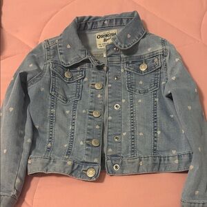 OshKosh B'gosh Light Blue Heart-Patterned Jean Jacket